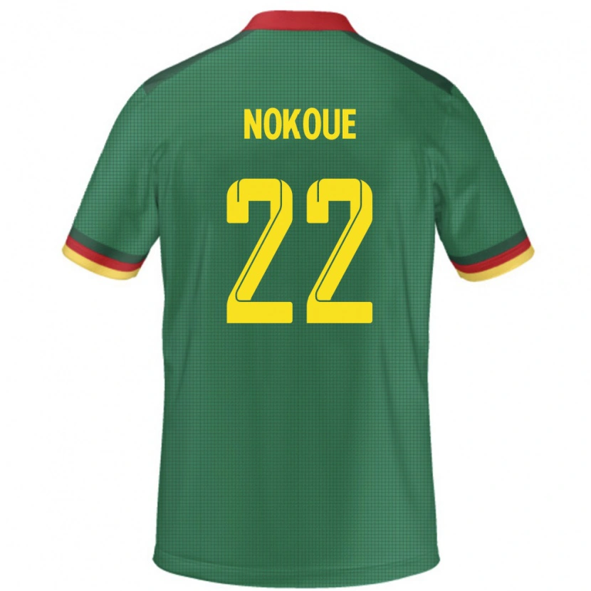 Danxen Mujer Camiseta Camerún Bryan Nokoue #22 Verde 1ª Equipación 24-26 La Camisa