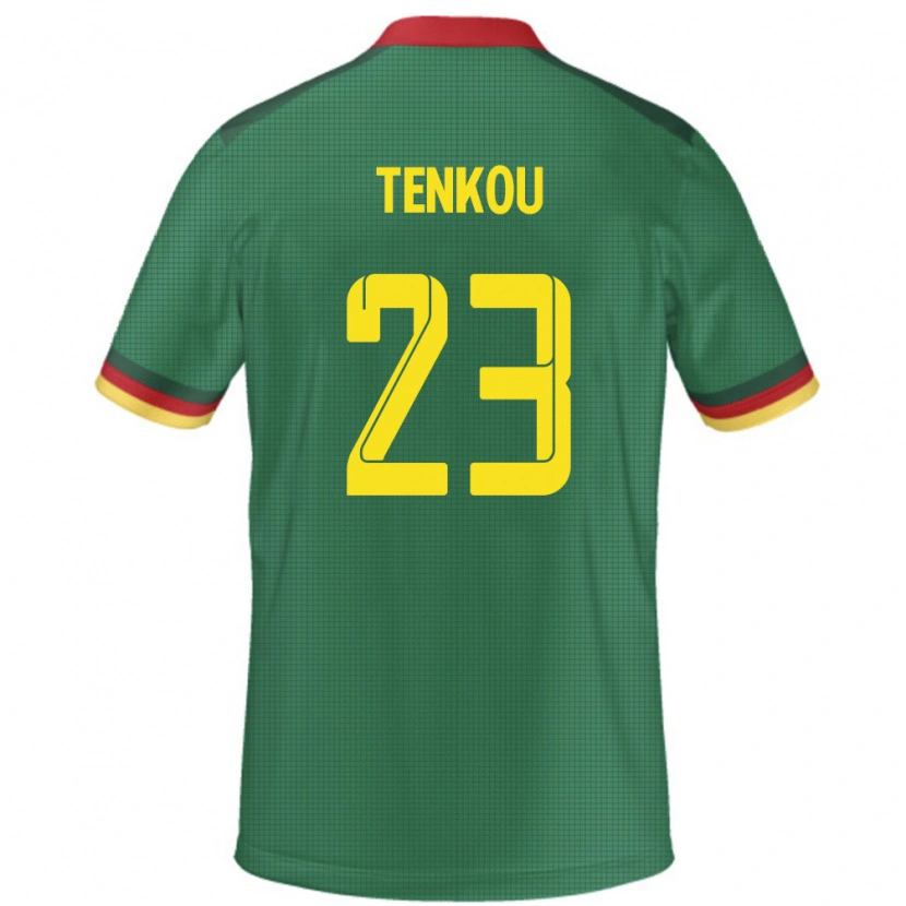 Danxen Mujer Camiseta Camerún Yanike Tenkou #23 Verde 1ª Equipación 24-26 La Camisa