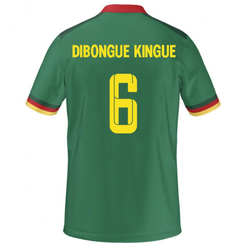 Danxen Mujer Camiseta Camerún Gael Dibongue Kingue #6 Verde 1ª Equipación 24-26 La Camisa