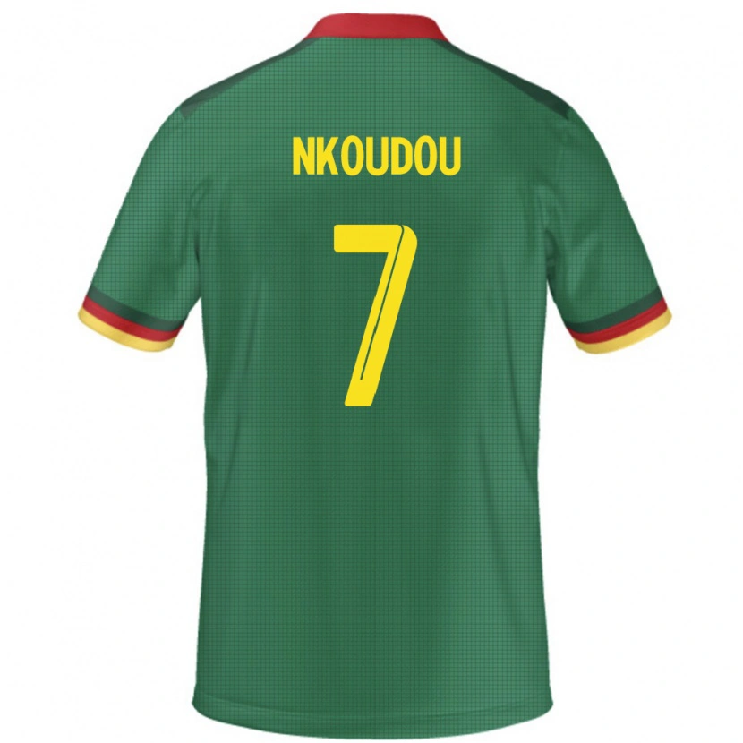 Danxen Mujer Camiseta Camerún Georges-Kevin Nkoudou #7 Verde 1ª Equipación 24-26 La Camisa