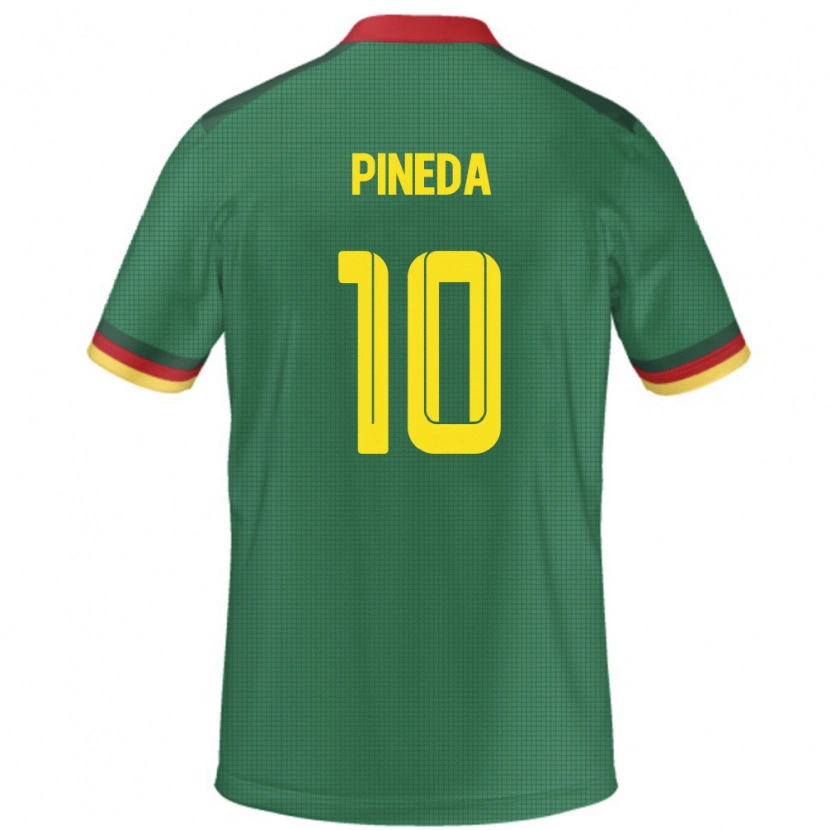Danxen Mujer Camiseta Camerún Etienne Eto O Pineda #10 Verde 1ª Equipación 24-26 La Camisa
