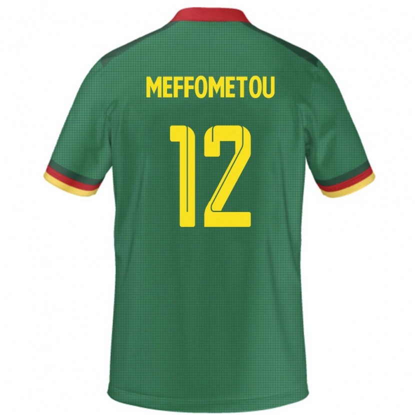 Danxen Mujer Camiseta Camerún Falonne Meffometou #12 Verde 1ª Equipación 24-26 La Camisa