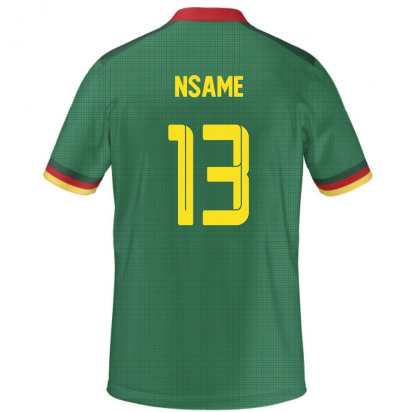 Danxen Mujer Camiseta Camerún Jean-Pierre Nsame #13 Verde 1ª Equipación 24-26 La Camisa