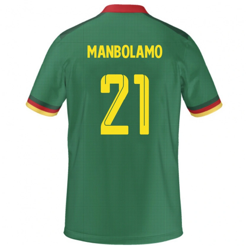Danxen Mujer Camiseta Camerún Eliane Manbolamo #21 Verde 1ª Equipación 24-26 La Camisa