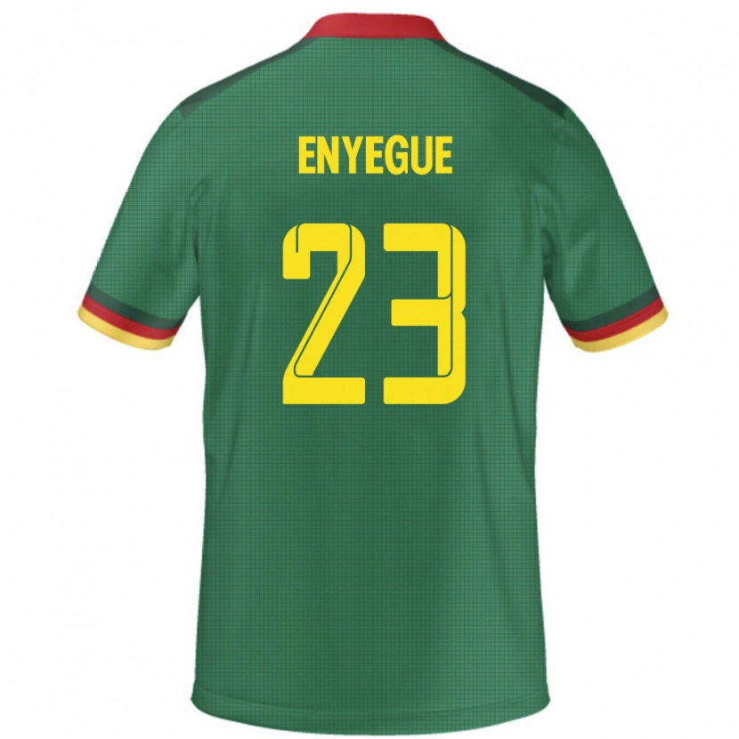 Danxen Mujer Camiseta Camerún Regine Enyegue #23 Verde 1ª Equipación 24-26 La Camisa
