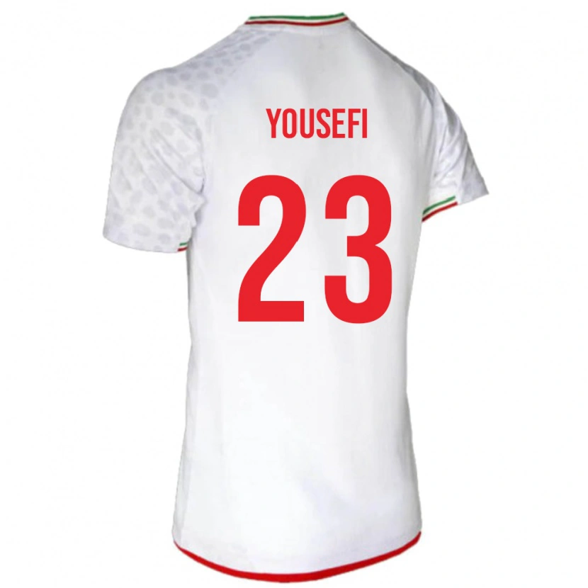 Danxen Mujer Camiseta Irán Aria Yousefi #23 Blanco 1ª Equipación 24-26 La Camisa