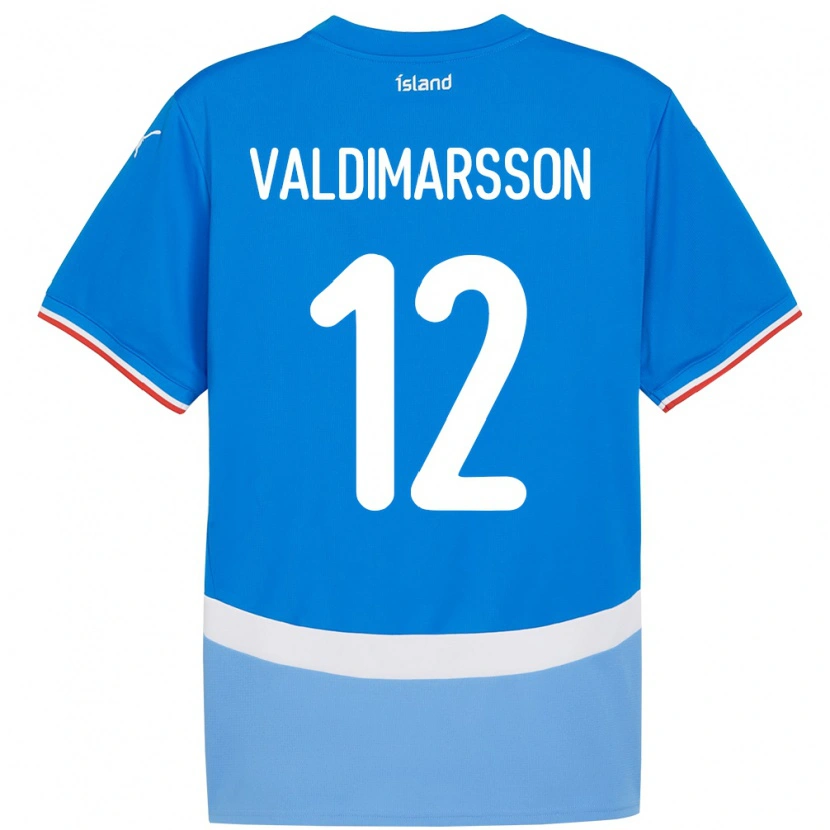Danxen Mujer Camiseta Islandia Hákon Rafn Valdimarsson #12 Azul 1ª Equipación 24-26 La Camisa