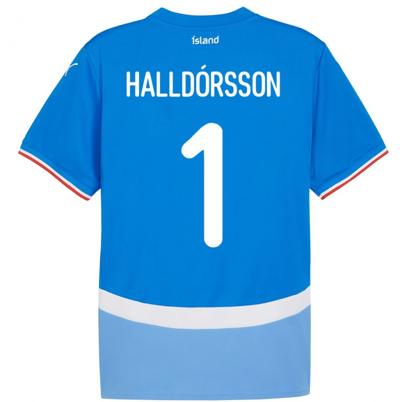 Danxen Mujer Camiseta Islandia Elmar Ágúst Halldórsson #1 Azul 1ª Equipación 24-26 La Camisa