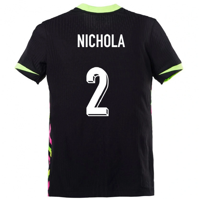 Danxen Mujer Camiseta Australia Malual Nichola #2 Azul Oscuro 2ª Equipación 24-26 La Camisa