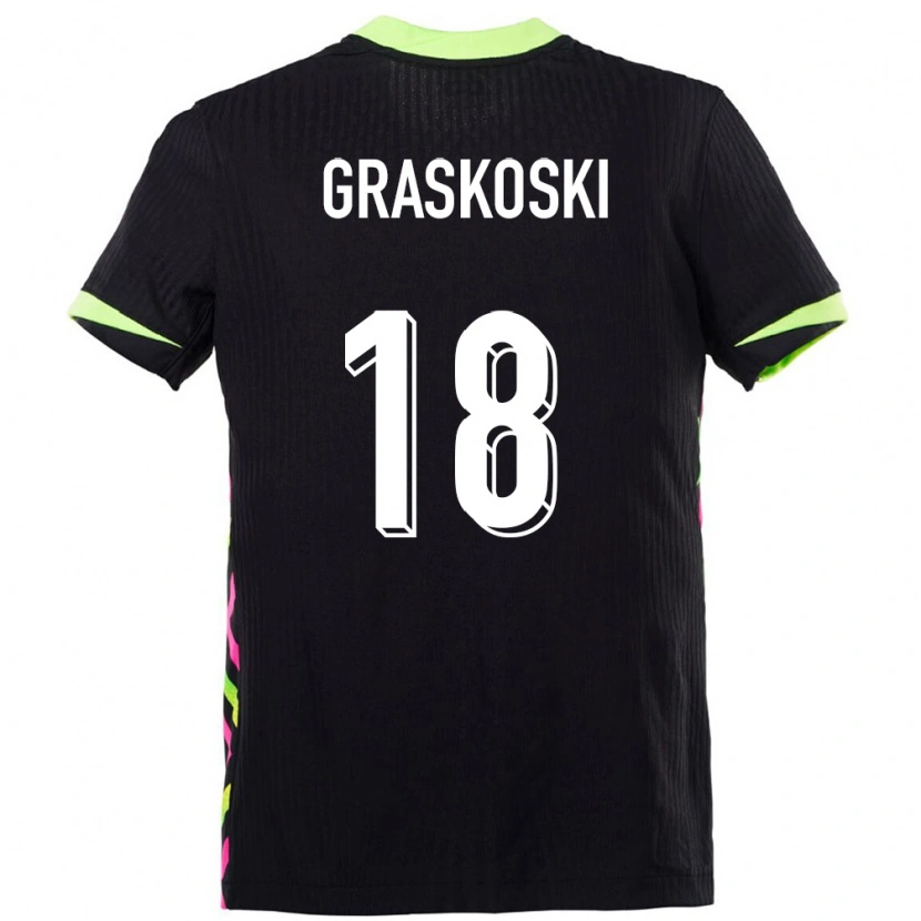 Danxen Mujer Camiseta Australia Daniel Graskoski #18 Azul Oscuro 2ª Equipación 24-26 La Camisa