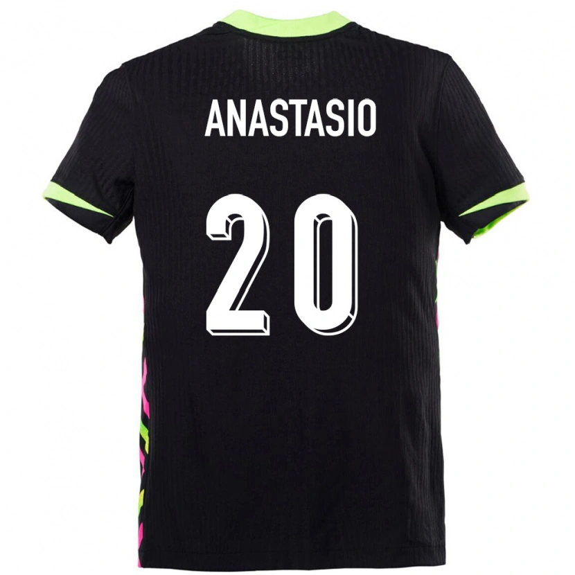 Danxen Mujer Camiseta Australia Max Anastasio #20 Azul Oscuro 2ª Equipación 24-26 La Camisa