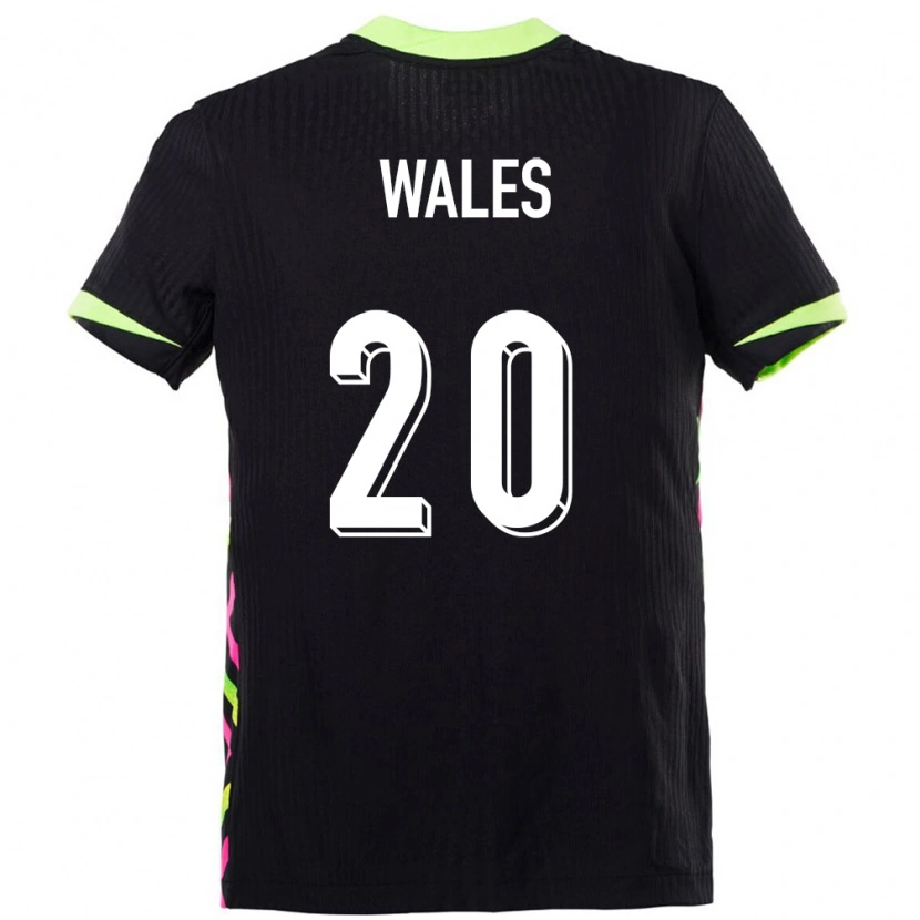 Danxen Mujer Camiseta Australia Lachlan Wales #20 Azul Oscuro 2ª Equipación 24-26 La Camisa