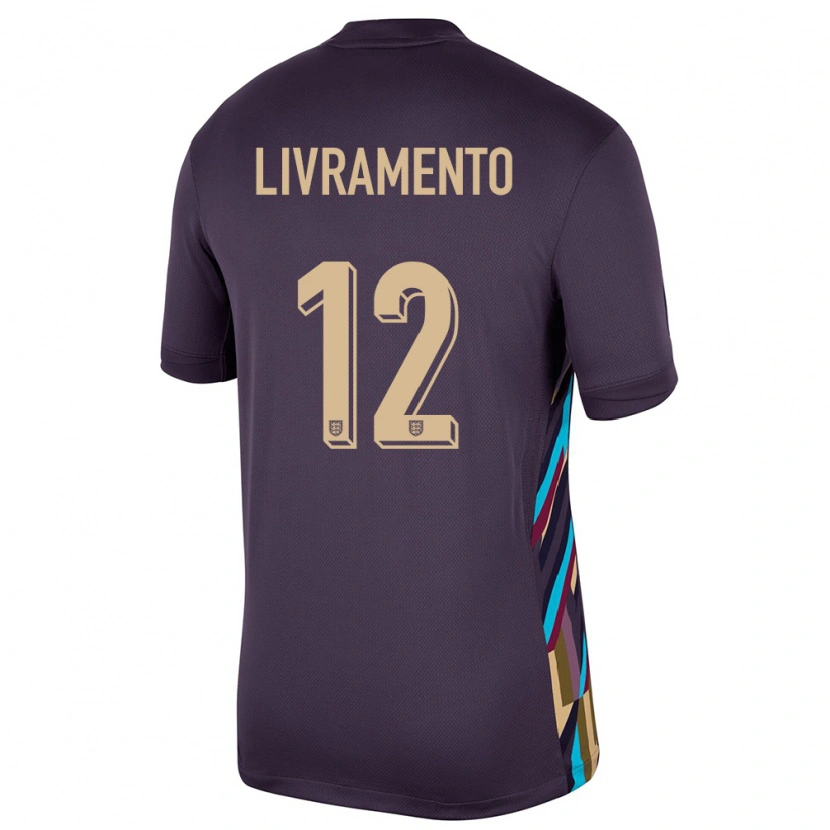Danxen Mujer Camiseta Inglaterra Tino Livramento #12 Pasa Oscura 2ª Equipación 24-26 La Camisa