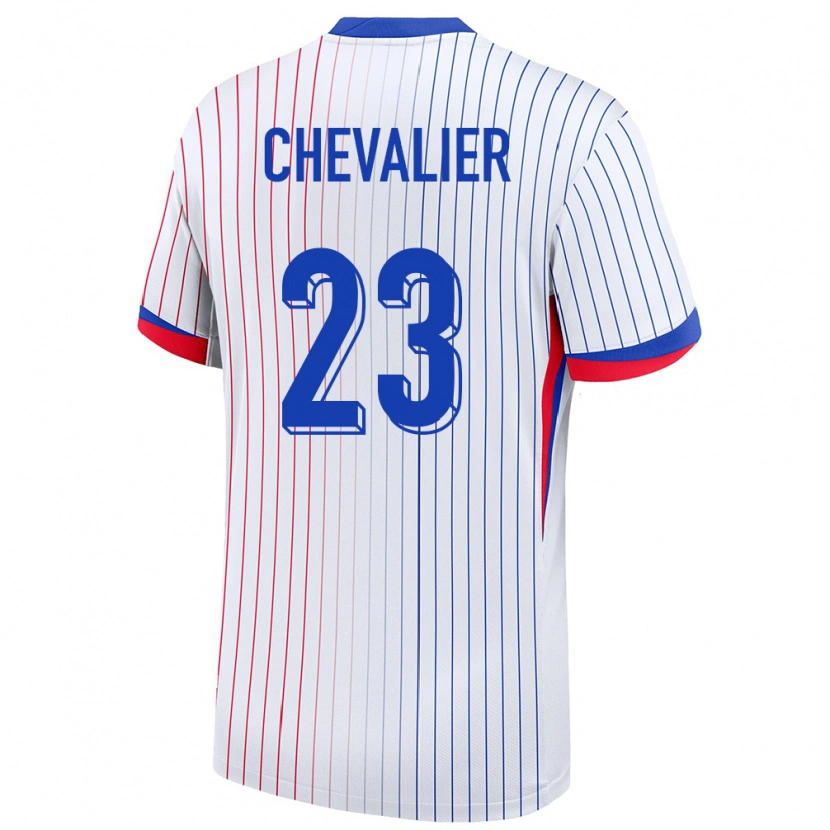 Danxen Mujer Camiseta Francia Lucas Chevalier #23 Blanco 2ª Equipación 24-26 La Camisa