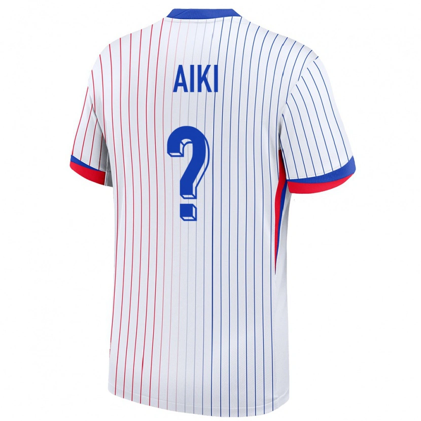 Danxen Mujer Camiseta Francia Ayman Aiki #0 Blanco 2ª Equipación 24-26 La Camisa
