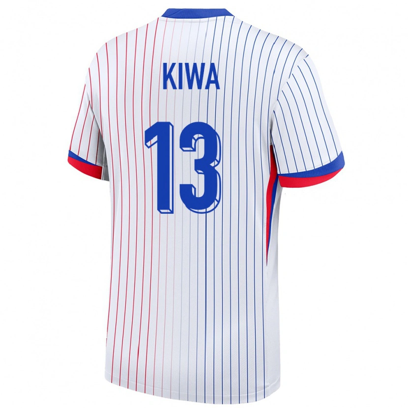 Danxen Mujer Camiseta Francia Bradel Kiwa #13 Blanco 2ª Equipación 24-26 La Camisa