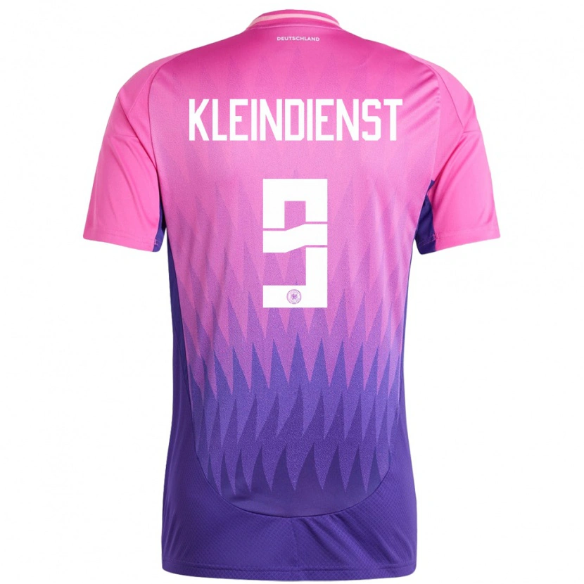 Danxen Mujer Camiseta Alemania Tim Kleindienst #9 Rosado Morado 2ª Equipación 24-26 La Camisa