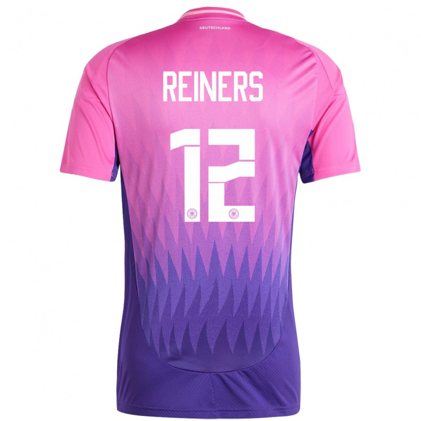 Danxen Mujer Camiseta Alemania Leonard Reiners #12 Rosado Morado 2ª Equipación 24-26 La Camisa