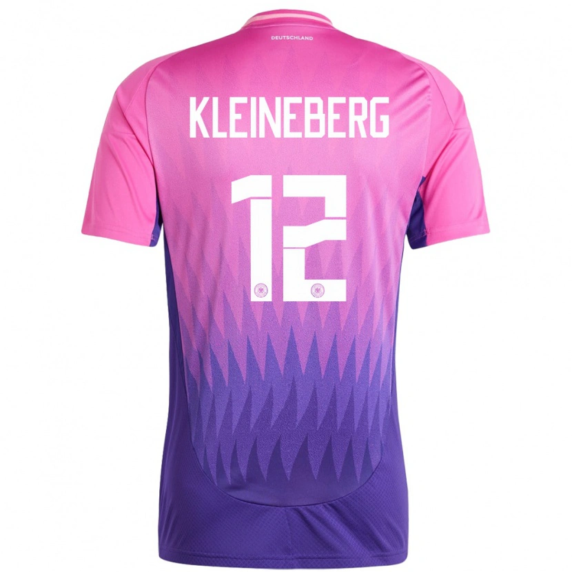 Danxen Mujer Camiseta Alemania Philip Kleineberg #12 Rosado Morado 2ª Equipación 24-26 La Camisa