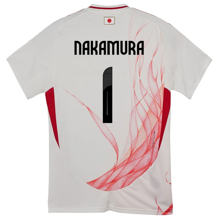 Danxen Mujer Camiseta Japón Keisuke Nakamura #1 Blanco 2ª Equipación 24-26 La Camisa