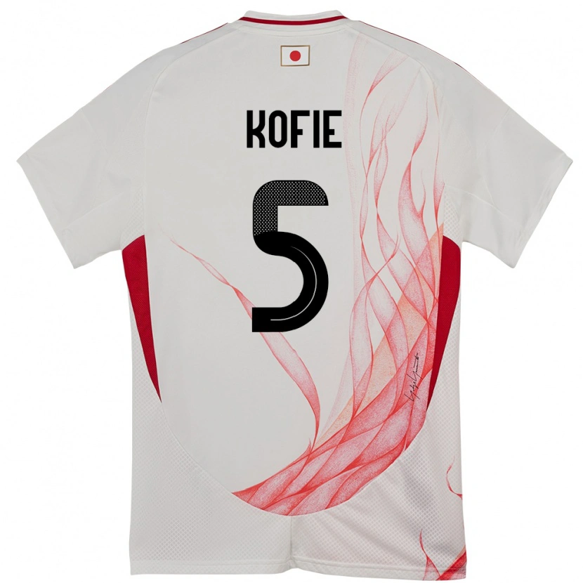 Danxen Mujer Camiseta Japón Shota Kofie #5 Blanco 2ª Equipación 24-26 La Camisa