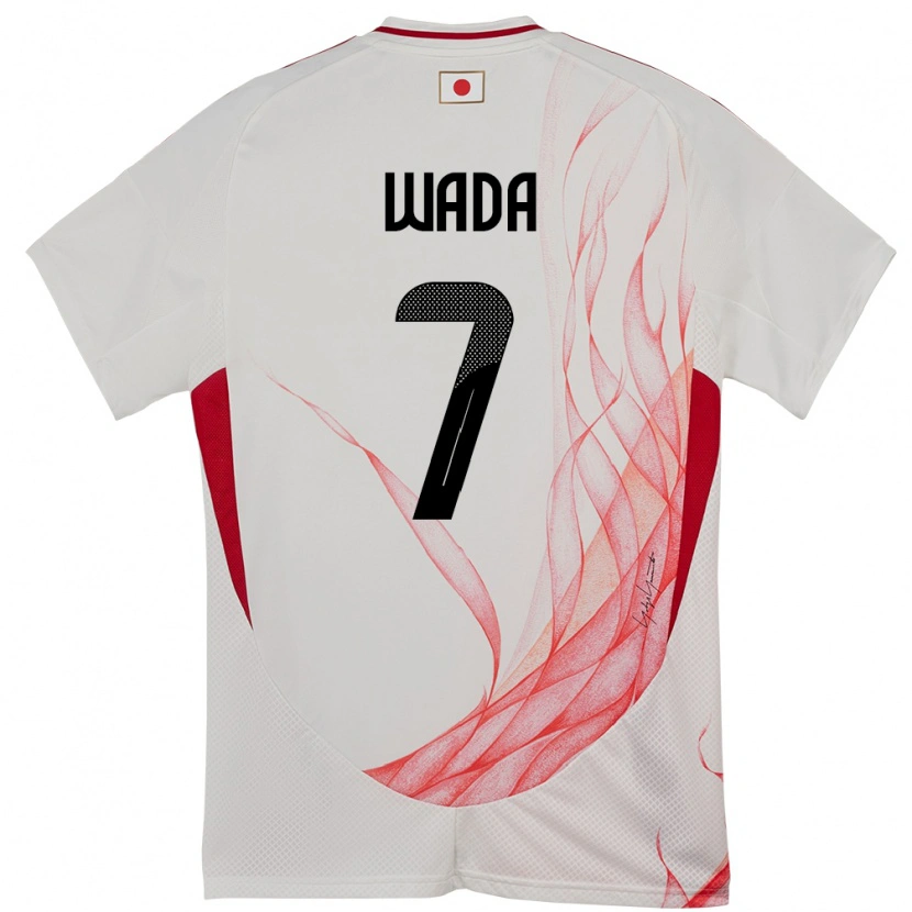 Danxen Mujer Camiseta Japón Takeshi Wada #7 Blanco 2ª Equipación 24-26 La Camisa