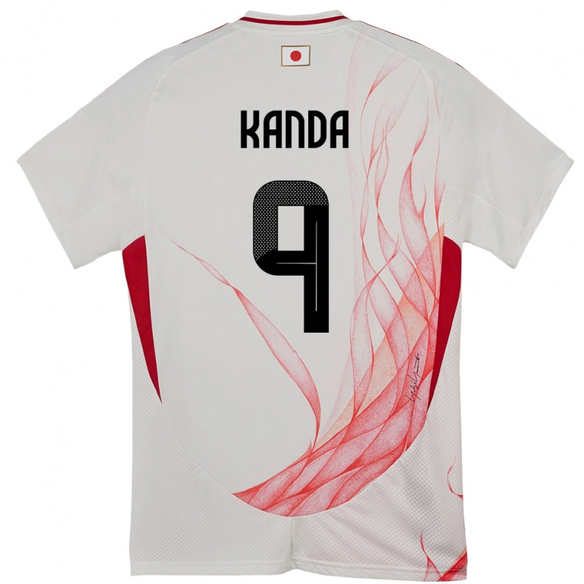Danxen Mujer Camiseta Japón Soma Kanda #9 Blanco 2ª Equipación 24-26 La Camisa