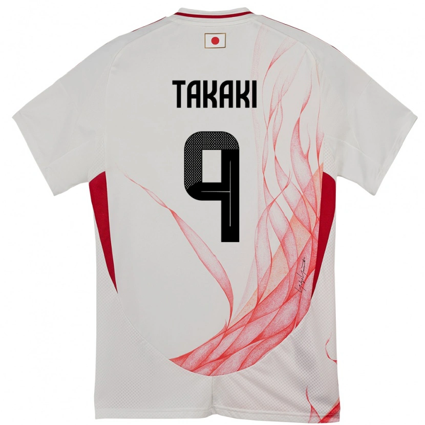 Danxen Mujer Camiseta Japón Eito Takaki #9 Blanco 2ª Equipación 24-26 La Camisa