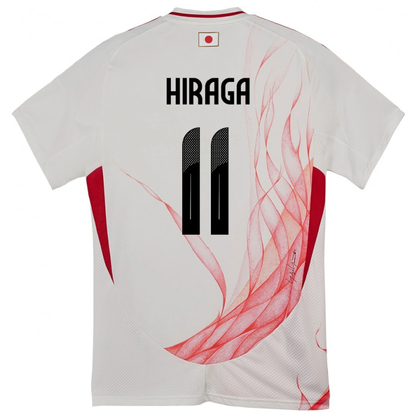 Danxen Mujer Camiseta Japón Sora Hiraga #11 Blanco 2ª Equipación 24-26 La Camisa