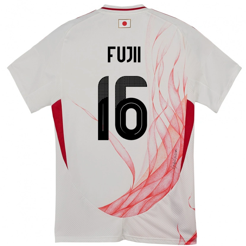 Danxen Mujer Camiseta Japón Shota Fujii #16 Blanco 2ª Equipación 24-26 La Camisa
