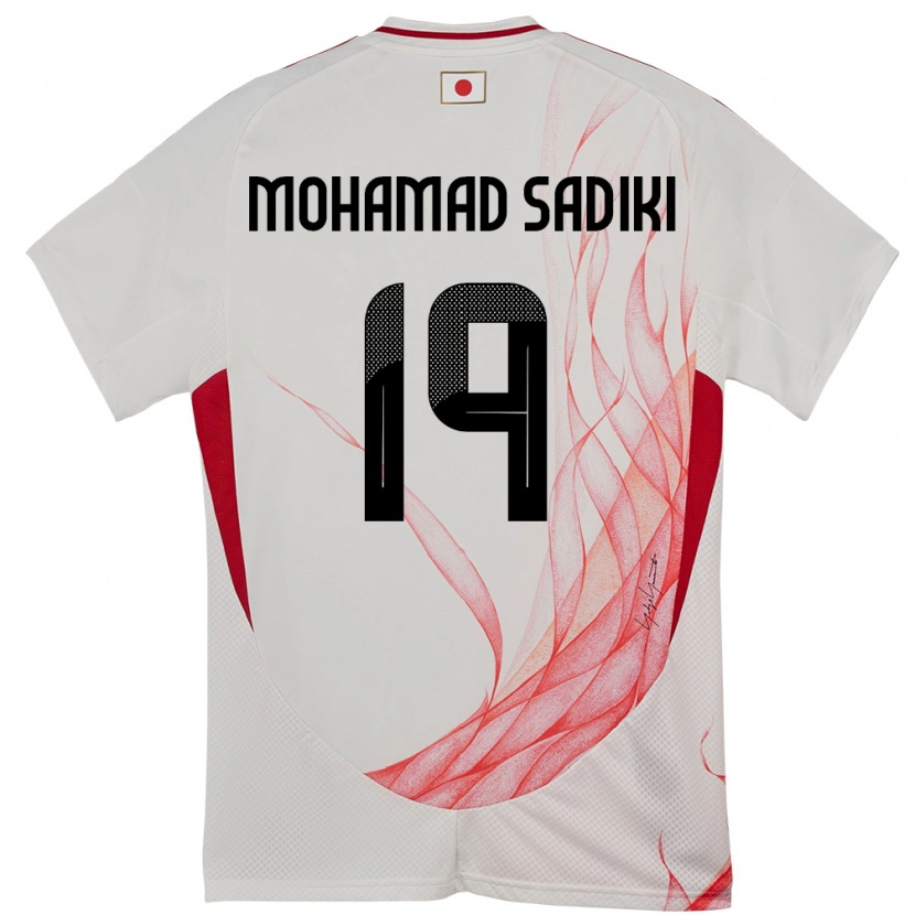 Danxen Mujer Camiseta Japón Mohamad Sadiki Wade #19 Blanco 2ª Equipación 24-26 La Camisa