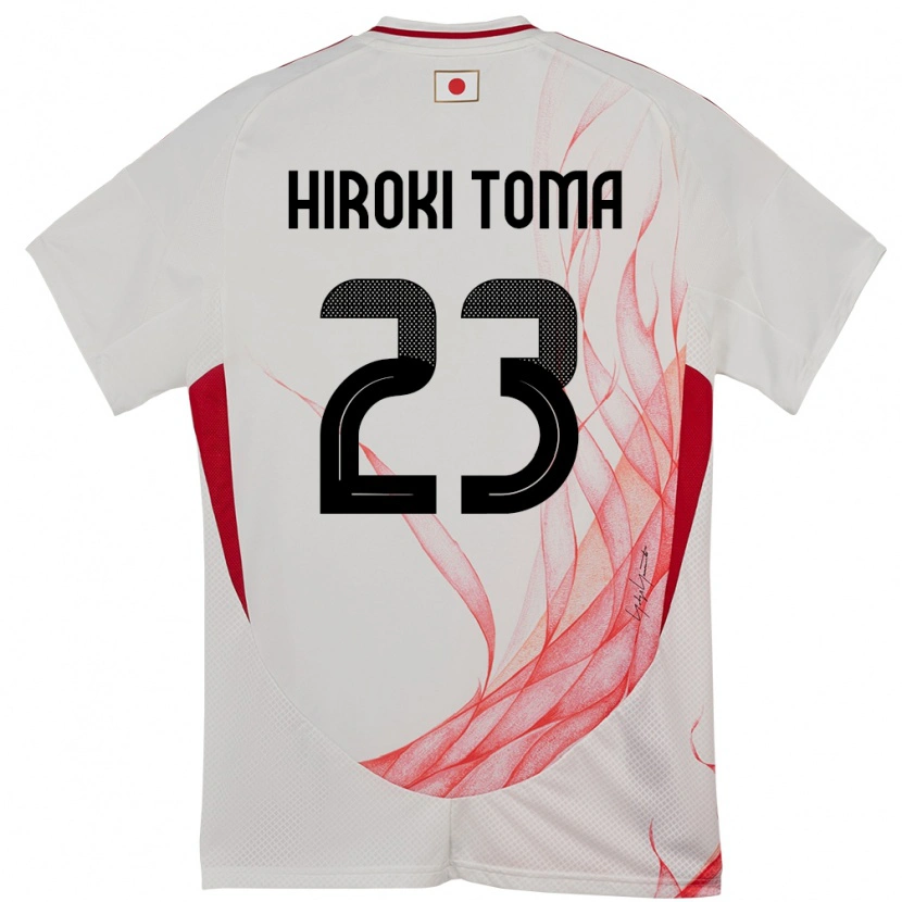 Danxen Mujer Camiseta Japón Otavio Hiroki Toma #23 Blanco 2ª Equipación 24-26 La Camisa