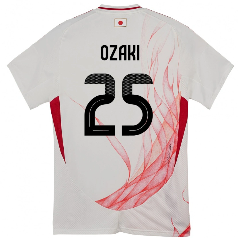Danxen Mujer Camiseta Japón Kairu Ozaki #25 Blanco 2ª Equipación 24-26 La Camisa