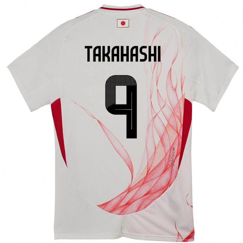 Danxen Mujer Camiseta Japón Hikaru Takahashi #9 Blanco 2ª Equipación 24-26 La Camisa