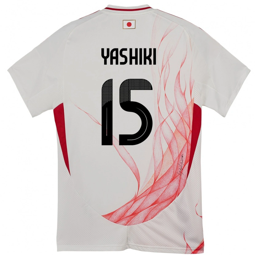 Danxen Mujer Camiseta Japón Yusei Yashiki #15 Blanco 2ª Equipación 24-26 La Camisa