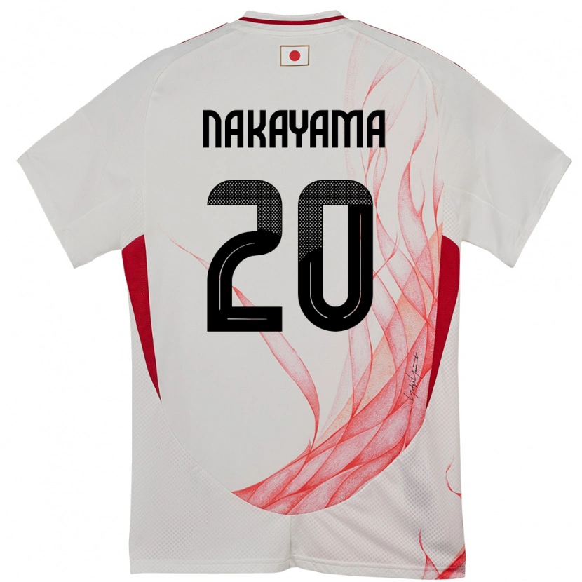 Danxen Mujer Camiseta Japón Yuta Nakayama #20 Blanco 2ª Equipación 24-26 La Camisa