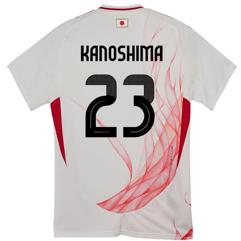 Danxen Mujer Camiseta Japón Yu Kanoshima #23 Blanco 2ª Equipación 24-26 La Camisa