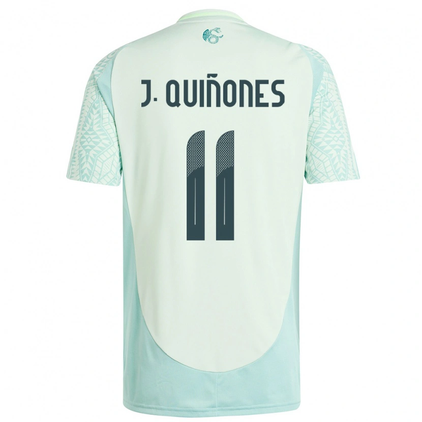 Danxen Mujer Camiseta México Julián Quiñones #11 Lino Verde 2ª Equipación 24-26 La Camisa
