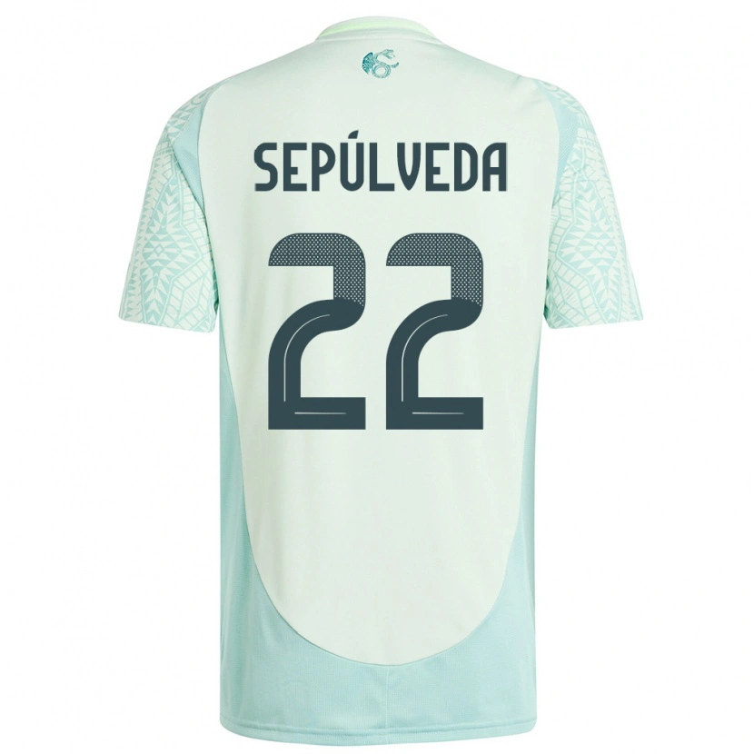 Danxen Mujer Camiseta México Ángel Sepúlveda #22 Lino Verde 2ª Equipación 24-26 La Camisa