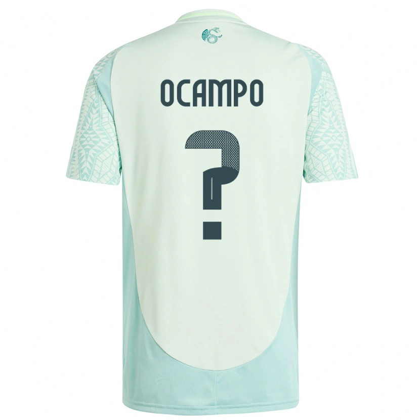 Danxen Mujer Camiseta México Johan Ocampo #0 Lino Verde 2ª Equipación 24-26 La Camisa