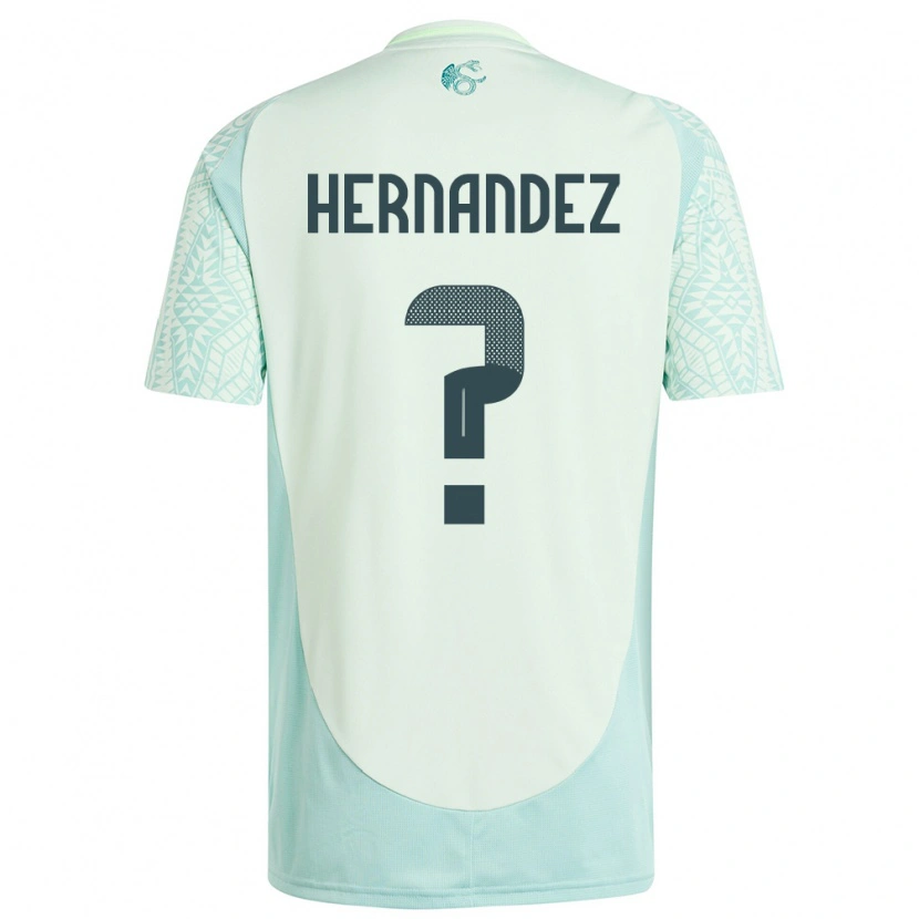 Danxen Mujer Camiseta México Carlos Hernández #0 Lino Verde 2ª Equipación 24-26 La Camisa