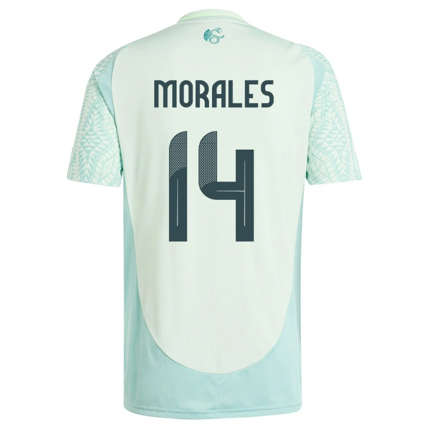 Danxen Mujer Camiseta México Amaury Morales #14 Lino Verde 2ª Equipación 24-26 La Camisa