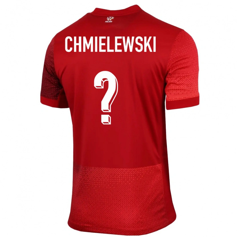 Danxen Mujer Camiseta Polonia Jakub Chmielewski #0 Rojo 2ª Equipación 24-26 La Camisa