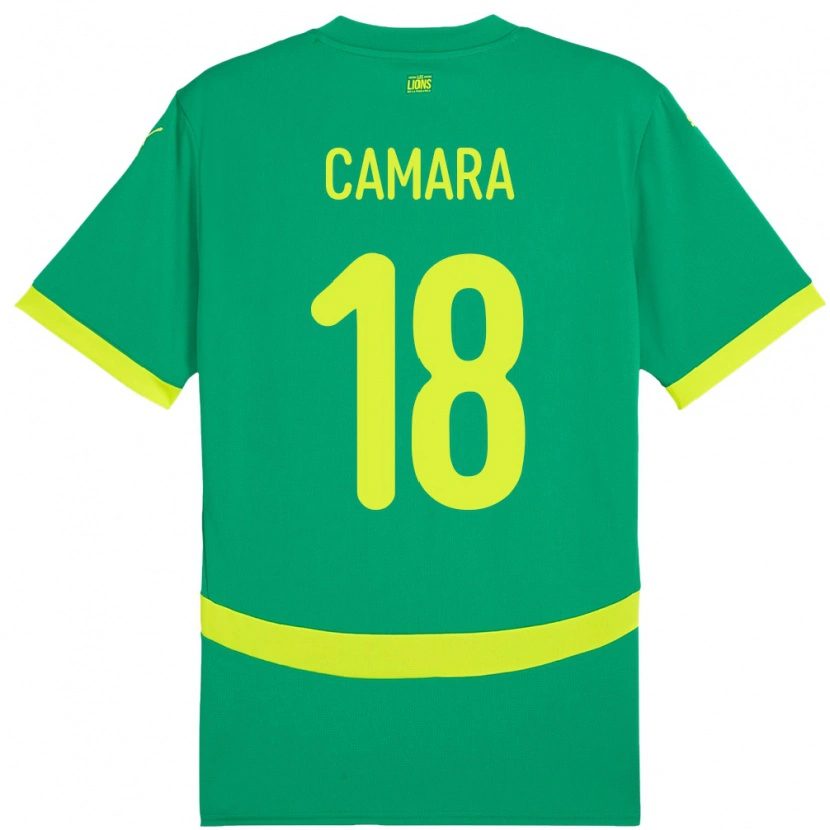 Danxen Mujer Camiseta Senegal Meta Camara #18 Verde 2ª Equipación 24-26 La Camisa