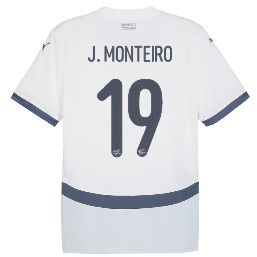 Danxen Mujer Camiseta Suiza Joël Monteiro #19 Blanco 2ª Equipación 24-26 La Camisa