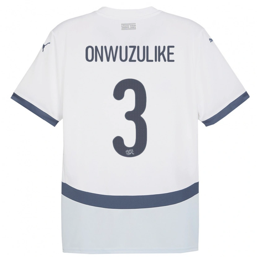 Danxen Mujer Camiseta Suiza Ifeanyichukwu Onwuzulike #3 Blanco 2ª Equipación 24-26 La Camisa