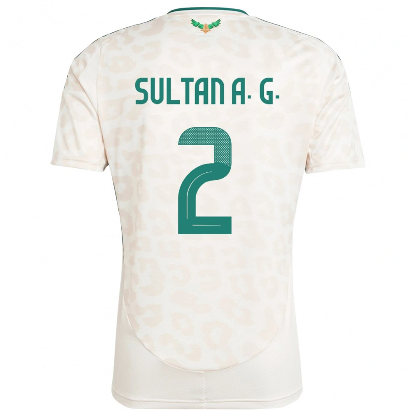 Danxen Mujer Camiseta Arabia Saudita Sultan Al-Ghannam #2 Blanco 2ª Equipación 24-26 La Camisa