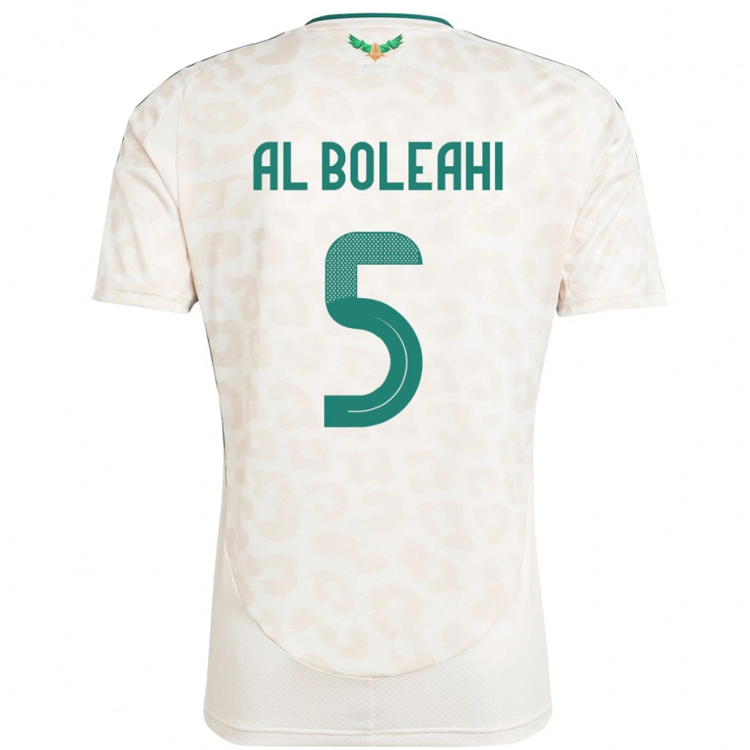 Danxen Mujer Camiseta Arabia Saudita Ali Al-Bulayhi #5 Blanco 2ª Equipación 24-26 La Camisa