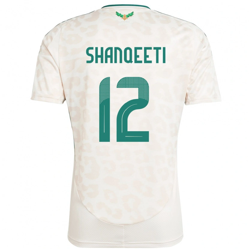 Danxen Mujer Camiseta Arabia Saudita Muhannad Shanqeeti #12 Blanco 2ª Equipación 24-26 La Camisa
