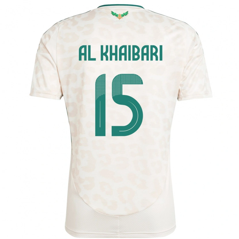 Danxen Mujer Camiseta Arabia Saudita Abdullah Al-Khaibari #15 Blanco 2ª Equipación 24-26 La Camisa